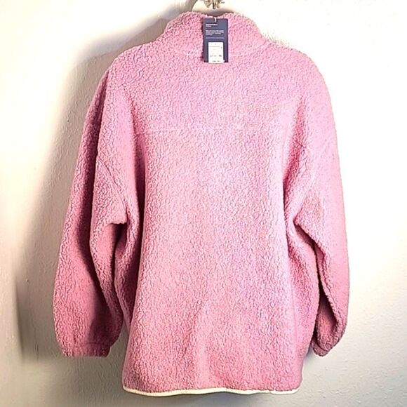 Universal Thread Sherpa Jacket, Pink w/Off-white & Peach Zippers, Size Large,NWT - Picture 8 of 12